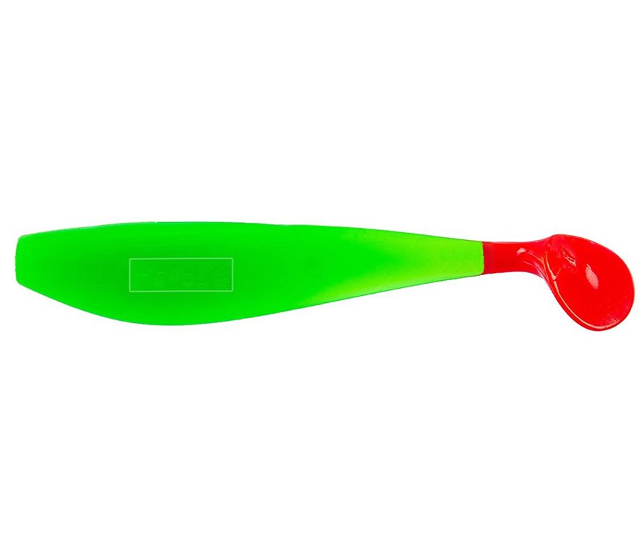 Виброхвост Zander 4", 10.2см, Lime & Red