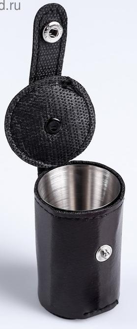 Набор рюмок отделка чехле из экокожи (4шт) 30мл