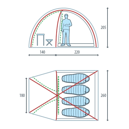 Палатка  Minnesota 4 Lux